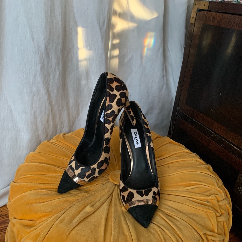 NEVER WORN DUNE London Bellini pony hair pumps
